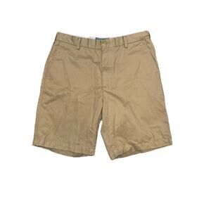 Peter Millar Mens Khaki Shorts Size 33 Flat Front Golf Classic Fit